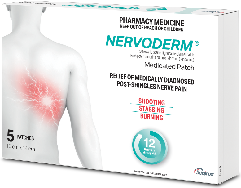 Closed box of 5 Nervoderm patches